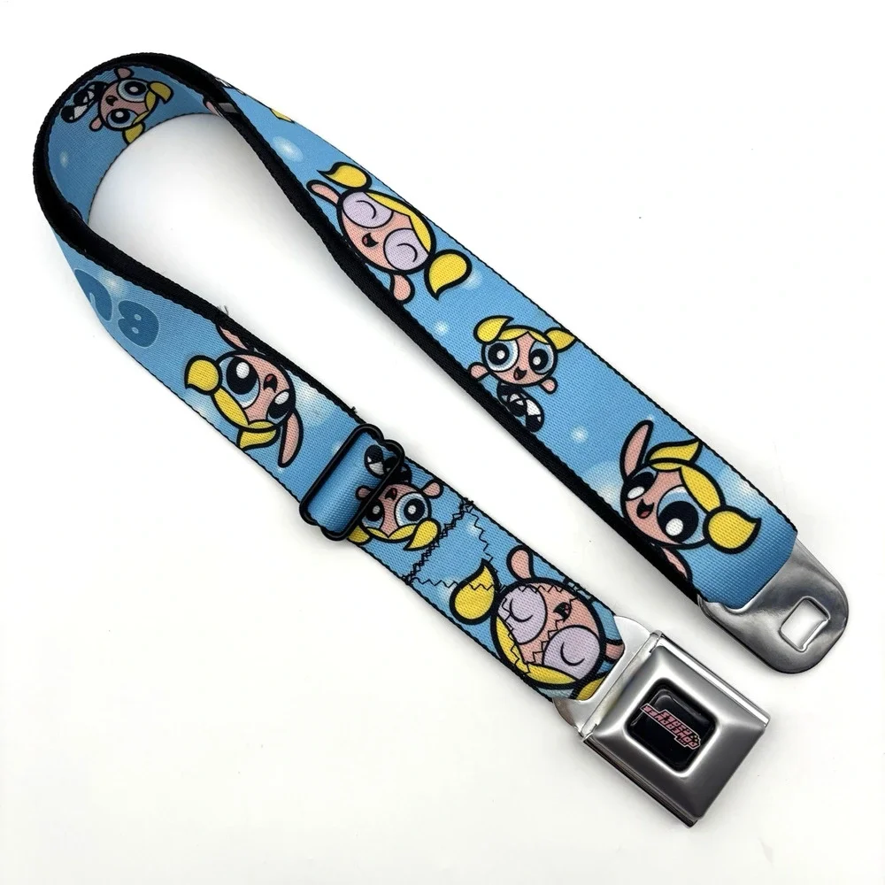 Rare Deadstock 2015 Buckle-Down BUBBLES Powerpuff Girls Seatbelt Belt 28-46